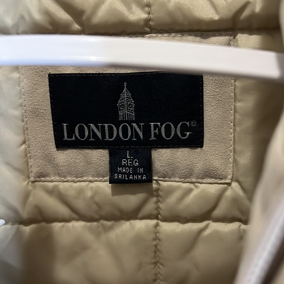 London Fog Cream coat size Large - Picture 4 of 6